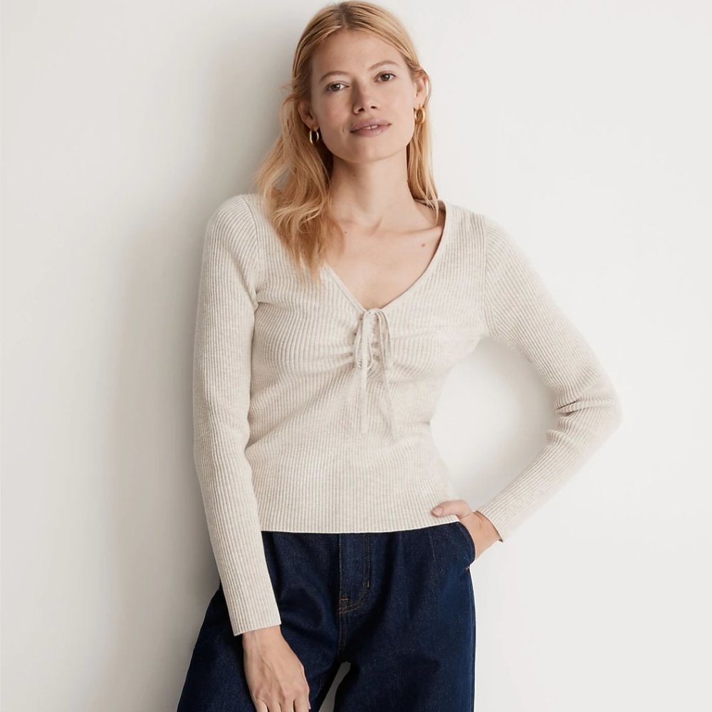 Madewell Riverbend Cinched Pullover Sweater